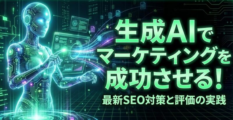 生成AIでマーケティングを成功させる！最新SEO対策と評価の実践